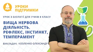 Урок з біології «Вища нервова діяльність. Рефлекс, інстинкт, темперамент» для 8 класу