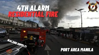4th Alarm Residential Fire @Brgy 650 Port Area Manila | August 5 2023 | Iverson Fire Volunteer