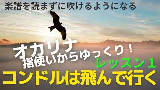 オカリナ/楽譜を読まずに吹ける/コンドルは飛んで行く/レッスン１/初心者向け/ゆっくり解説