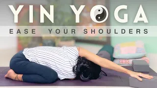 45 Min | Yin Yoga Deep Stretch for Shoulders | Yin Yoga for Stress Relief