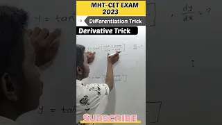 mht cet 2023 exam maths trick |MHT-CET maths trick | Differentiation Trick for MHT-CET EXAM|#shorts