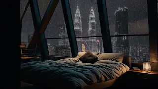 Heavy Rain in the City | Rain Sounds For Sleeping, Relaxing, Healing and Studying