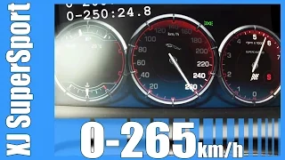 Jaguar XJ SuperSport 5.0 V8 Supercharged 0-265 km/h SICK! Acceleration & Top Speed Run