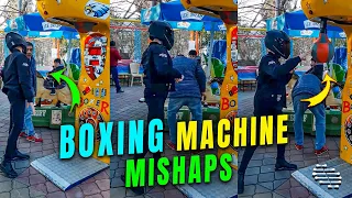 Guy Accidentally Hits Man’s Butt While Punching the Boxing Machine