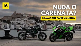 Kawasaki Z650 e Ninja 650 my 2023: doppio test a Ibiza!