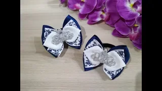 Бантики из репсовых лент МК Канзаши / The bow of REP ribbons Kanzashi MK