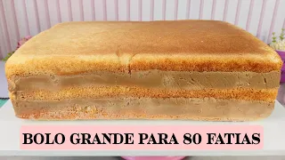 BOLO GRANDE DE ANIVERSÁRIO PARA 80 FATIAS - PESOU 8 KILOS ESSE BOLO (Massa, recheio e montagem)