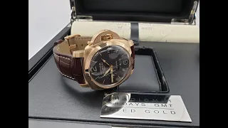 Обзор часов Panerai Luminor 1950 8 Days GMT Oro Rosa 44 mm PAM00289