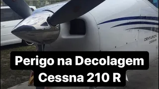 PERIGO NA DECOLAGEM, GARIMPO CESSNA 210 EM PISTA TODA ENLAMAÇADA O PILOTO NESSA HORA FAZ A DIFERENÇA