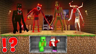 JJ and Mikey HIDE From SCARY CAVE DWELLERS in Minecraft! - Maizen