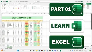 Excel Tutorial for Beginners in Hindi & urdu Student marks sheet excel main kisay banaen.