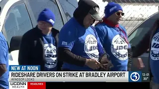 VIDEO: CT Uber, Lyft drivers hold Valentine’s Day strike at Bradley Airport