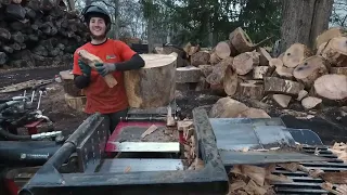 200 Cords of Firewood Processed in TWO Weeks!