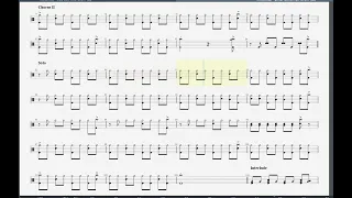Metallica - Enter Sandman drum tab, score, sheet music