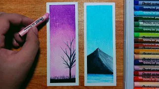 Easy Oil Pastel Bookmarks for Beginners | Step-by-step Tutorial