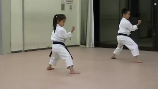 JKA/ Mahiro & Masaki practice Heian shodan-godan and Tekki shodan part 2