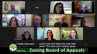 Ann Arbor Zoning Board of Appeals Meeting 10/27/2021