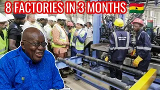 8 Amazing Factories Commissioned by Ghana's President in Less Than 3 Months