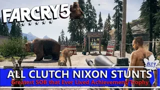 Far Cry 5 - All Clutch Nixon Stunts - "Greatest SOB That Ever Lived" Achievement