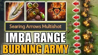 1000 Attack Range Burning Army + Searing Arrows Multishot [Skeleton Army] Dota 2 Ability Draft