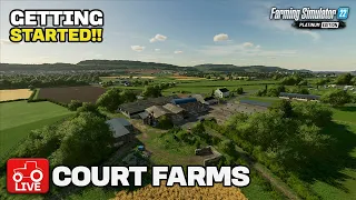 🔴LIVE! GETTING STARTED!! [Court Farms] Farming Simulator 22 [FS22] Live Stream