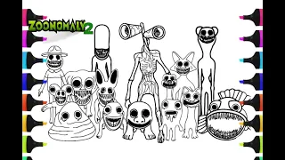 Zoonomaly 2 New Coloring Pages/How To Color All Bosses and MONSTERS from Zoonomaly 2/Ncs music