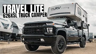 BRAND NEW! 2022 TRVL Travel Lite 626XSL Slide In Truck Box Camper!