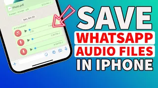 How to Save Audio Files from WhatsApp in iPhone I Save WhatsApp Audio in iPhone