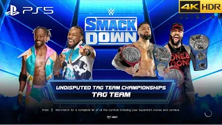 WWE 2K22 (PS5) - THE USOS vs THE NEW DAY | UNDISPUTED WWE TAG TEAM CHAMP | SMACKDOWN 11/11/22 [4K]