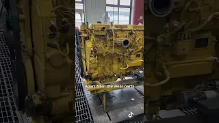 overhauling a C13 engine with new engine head and camshaft #C13Engine #caterpillar #engineoverhaul