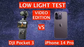 DJI Osmo Pocket 3 vs iPhone 14 Pro - Low Light Test (Video Edition)