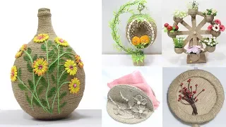 5 Jute craft ideas | Home decorating ideas handmade easy