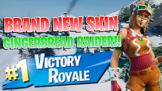 New Gingerbread Raider Skin!!! 11 Solo Elims!! - Fortnite: Battle Royale Gameplay