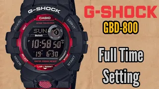 How To Setting Time Manually CASIO G-SHOCK GBD-800 Without Bluetooth Connect