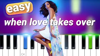 David Guetta - When Love Takes Over ft Kelly Rowland | 100% EASY PIANO TUTORIAL