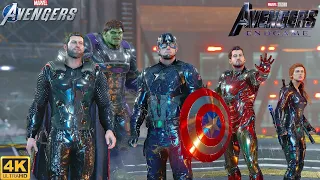 The Avengers vs MODOK with Endgame Suits #2 - Marvel's Avengers Game (4K 60FPS)