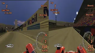 Gran Turismo 2 - Auto Pilot Vs Player - Toyota GT-One '99 - Red Rock Valley - Duckstation 60 Fps