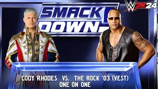 WWE 2K24 - Cody Rhodes vs The Rock '03: SmackDown|WWE 2K24