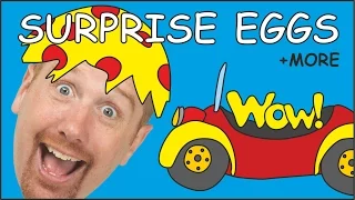 Surprise Eggs Toys Unboxing + MORE English Stories for Kids from Steve and Magggie | Wow English TV