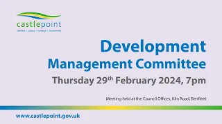 Development Management Committee - Thursday 29th February 2024