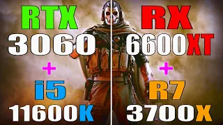 RTX 3060 + INTEL i5 11600K vs RX 6600XT + RYZEN 7 3700X || PC GAMES TEST ||
