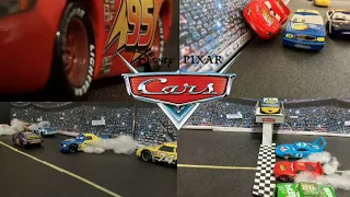 ディズニー ピクサー カーズ ベスト ストップモーション 最初のレースシーン再現 1&2 Dinoco400