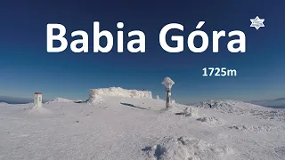 Babia Góra 1725m - Diablak - Wejście Zimowe Piękny Beskid Żywiecki