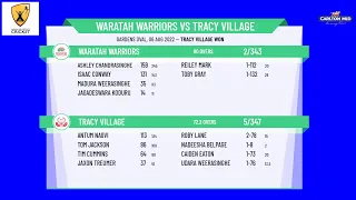D&DCC - Carlton Mid Premier Grade - Round 13 - Waratah Warriors Warriors v Tracy Village - Day 2
