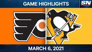 NHL Game Highlights | Flyers vs. Penguins - Mar. 6, 2021