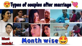 😍Types of couples after marriage💘/Month wise🤩/Must watch!/@MS Creations💌