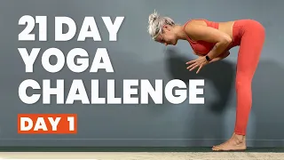 20 Minute Morning Yoga Stretch - 21 days of free live online yoga classes - (Day 1)