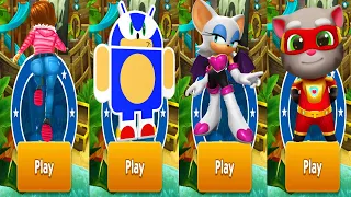 TAG: Subway Princess Runner vs Rouge: Sonic Dash vs Talking Tom Hero Dash vs Andronic: Sonic Dash