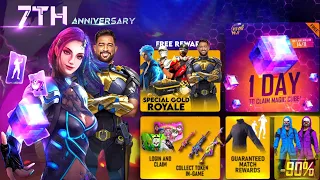 7TH ANNIVERSARY FREE REWARDS 2024 🥳,FREE FIRE INDIA | FREE FIRE NEW EVENT | FF NEW EVENT