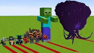 Which of the All Wither Mobs and All Minecraft Bosses will generate more SuperSculk